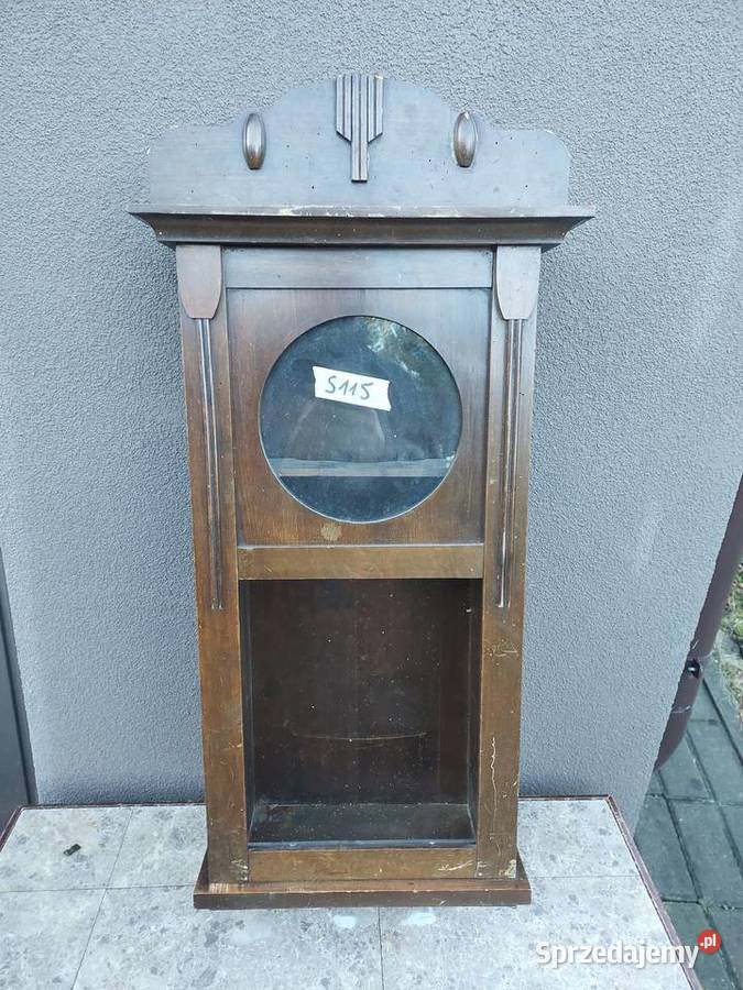S115 Skrzynia obudowa starego zegara pieczęć GB Tczew