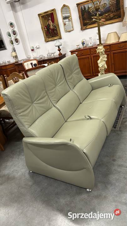 Wypoczynek skórzany 31 funkcja relax podnóżek warmińsko-mazurskie Ełk