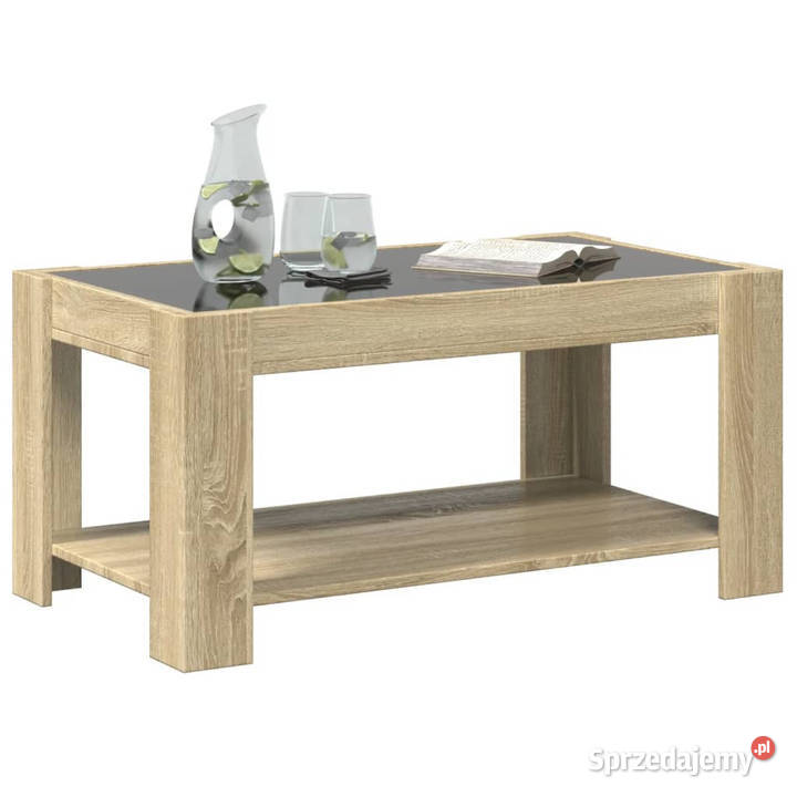 Stolik kawowy z LED dąb sonoma 93x53x45 WM847555 Stoły Warszawa