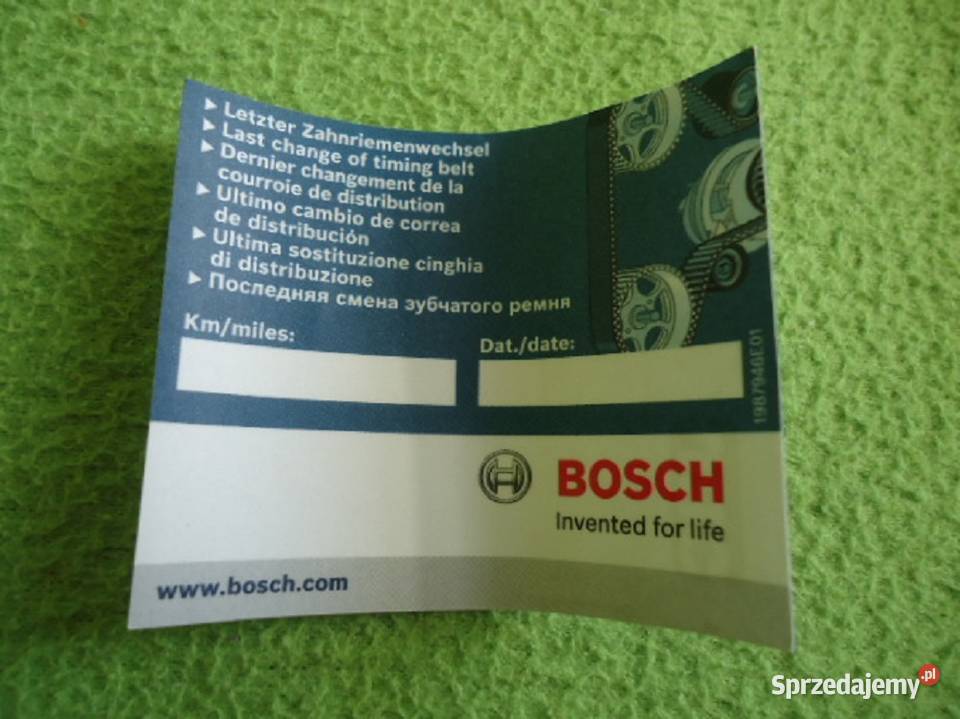 ROZRZĄD ZESTAW PASKÓW BOSCH 1 987 949 190 NOWE śląskie Jaworzno