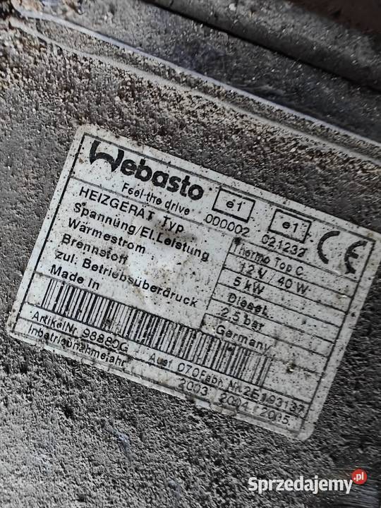 Webasto volvo s80 lubelskie Puławy