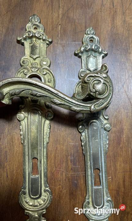 Stare klamki z szyldami z mosiądzu Łódź