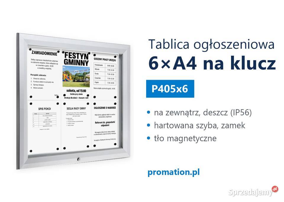 Tablica ogłoszeniowa zewnętrzna 6A4 do łódzkie