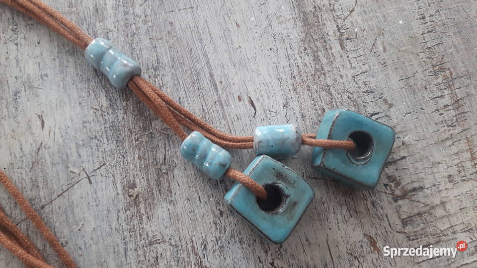 Naszyjnik ceramiczny ręcznie wykonany Otwock