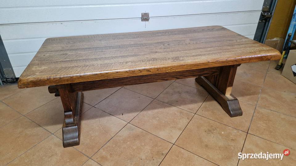 Stolik okolicznościowy kawowy stół drewniany dąb Świętochłowice sprzedam