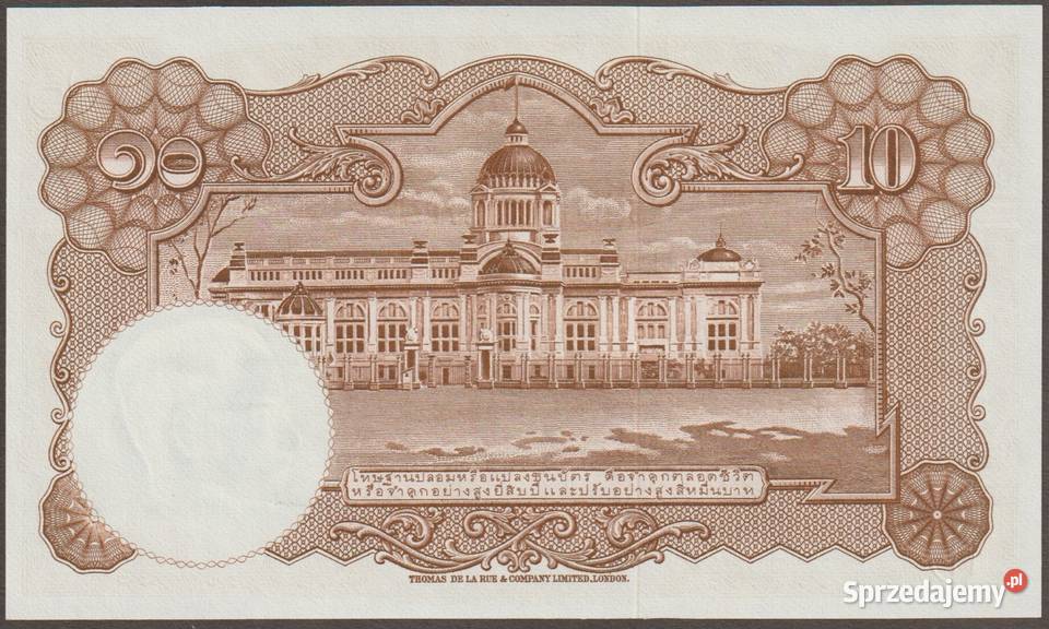 TAJLANDIA 10 BAHT 1955 STAN BANKOWY UNC Łódź