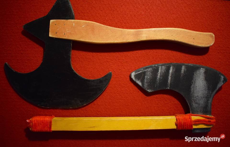 Dwa duże toporki drewniane używane kujawsko-pomorskie Chełmno sprzedam