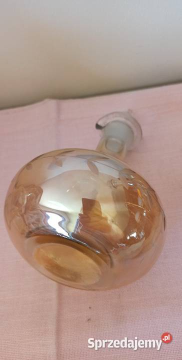 Karafka miodowe opalizowane Szlif Porcelana i szkło pomorskie Gdańsk