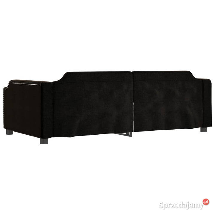 Sofa z funkcją spania czarna obita tkaniną mazowieckie Warszawa