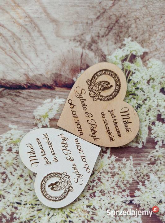 Magnes ślubny z Parą Młodą zestaw 10 Wyposażenie wnętrz Bełchatów sprzedam