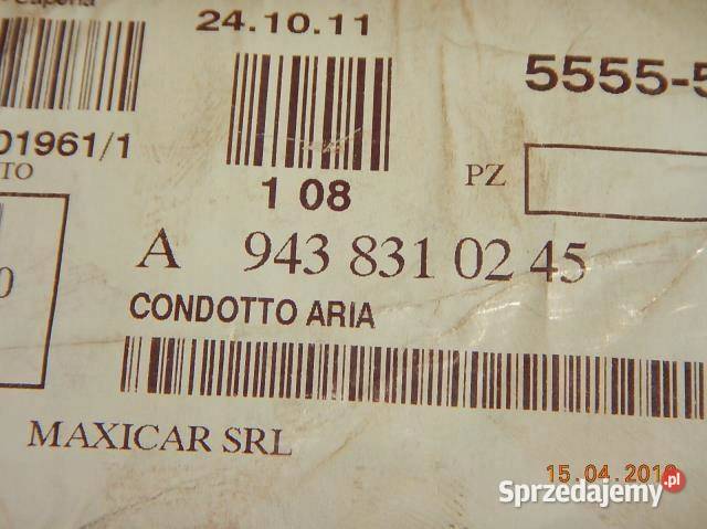 RURA DOLOT POWIETRZA MERCEDES ACTROS 943 NOWA sprzedam