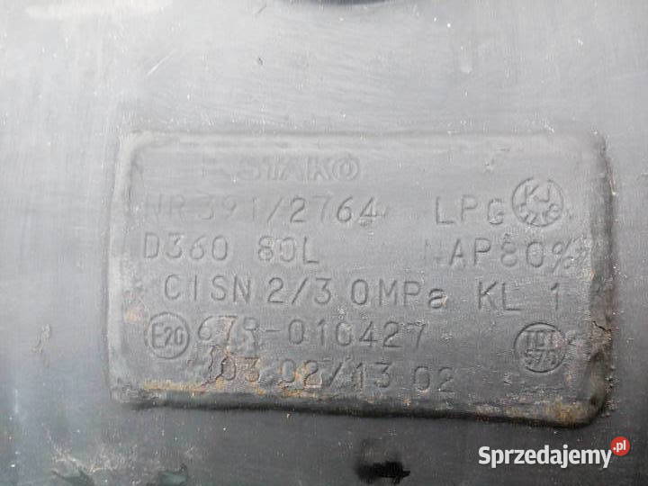 Zbiornik lpg butla walec 80 l Kompresor Elementy instalacji LPG Połaniec