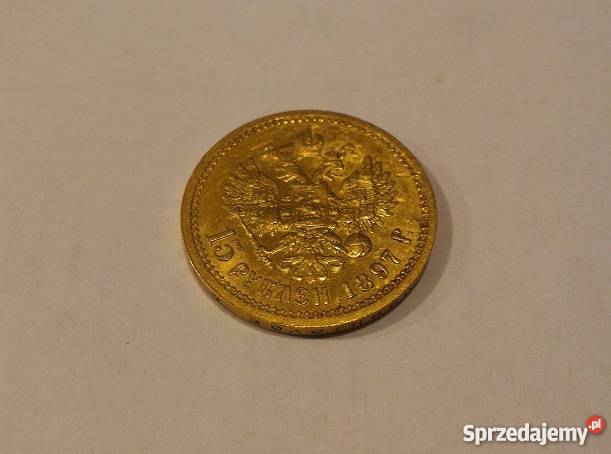Złota Moneta 15 Rubli 1897 r Mikołaj II małopolskie