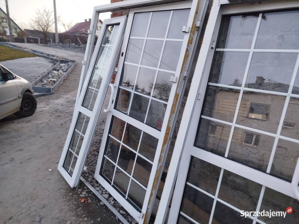 Drzwi dwuskrzydłowe aluminiowe zewnętrzne Sieklówka