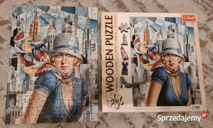 drewniane puzzle Trefl 200 elementów Summer in Warszawa