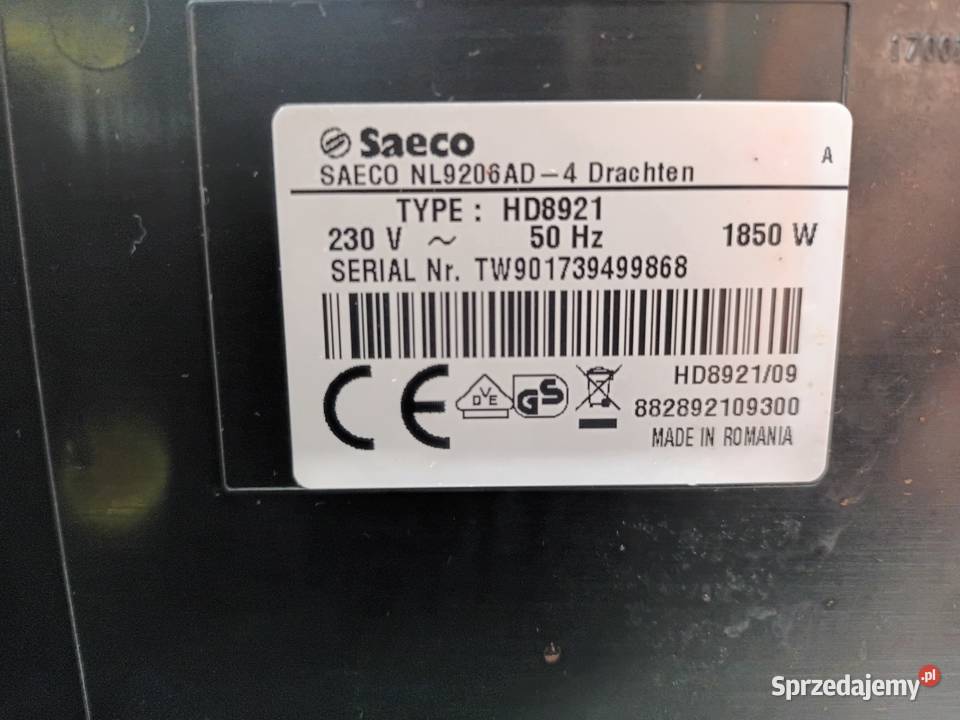 Taca ociekowa Saeco Incanto deluxe HD8921 Części i Akcesoria Łódź