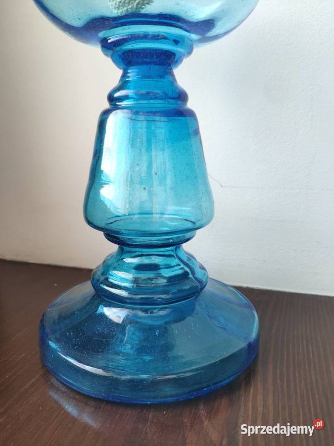 Szklana lampa naftowa XX w 3 Kraków