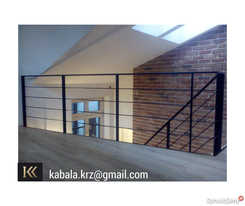 Balustrady ze stali proszkowo malowane czarne Usługi małopolskie Kraków usługi budowlane