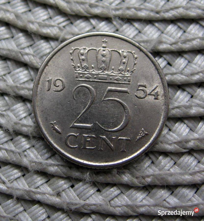 Holandia 25 Cent 1954r Kalisz