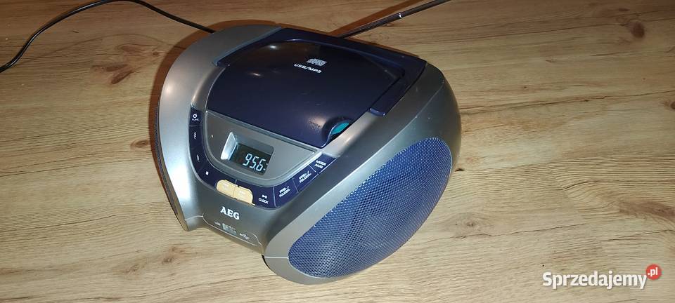 Boombox AEG SR 4358 CDMP3USB Stan Czysty Dźwięk Wąbrzeźno