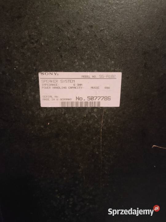 Kolumny Głośnikowe SONY SSA102 2 100 Sprawne mazowieckie Sochaczew