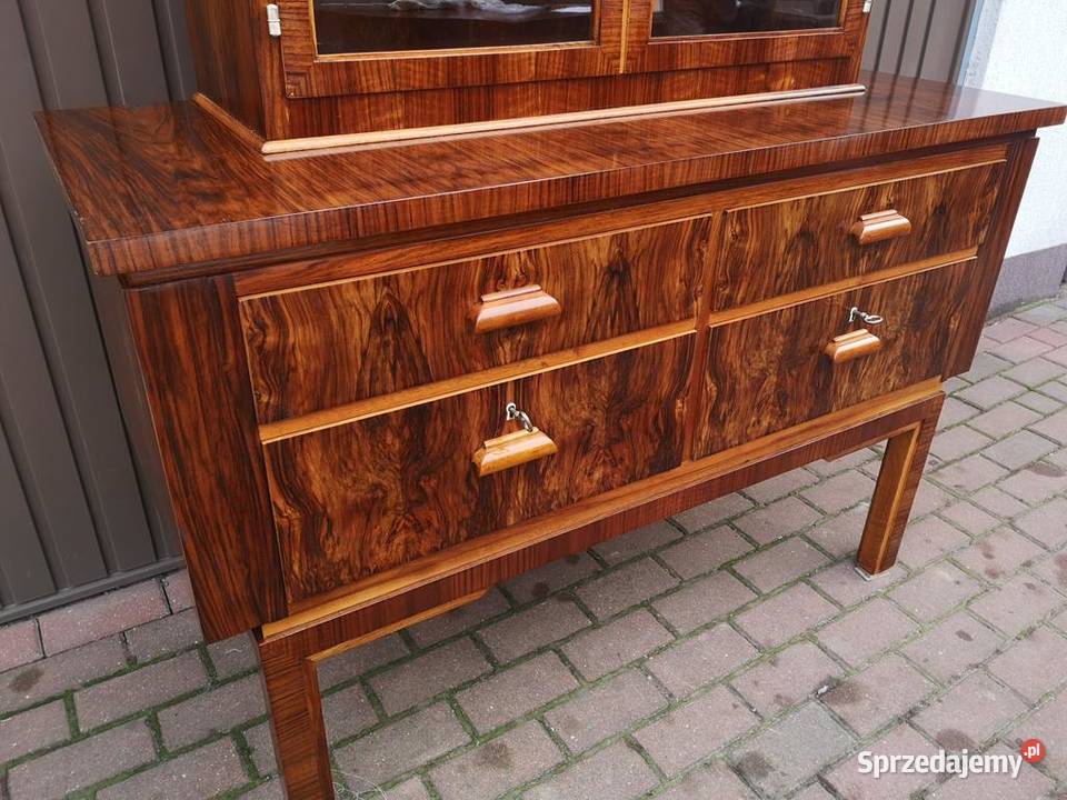 Witryna Serwantka ARTDECO Politura Orzech Stara wielkopolskie Swarzędz