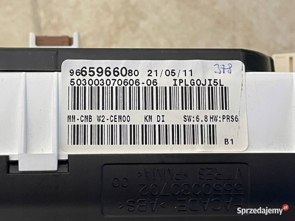 LICZNIK ZEGAR PEUGEOT 508 9665966080 Części samochodowe Barwałd Dolny