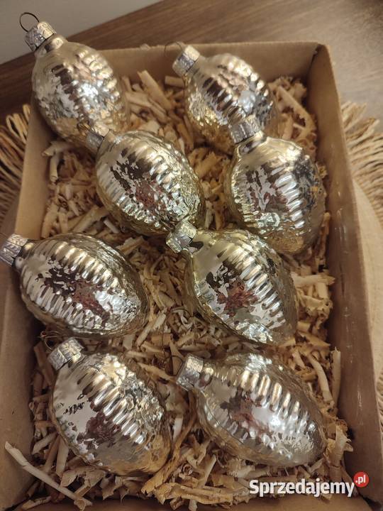 Bombki szklane szyszki stare PRL Częstochowa