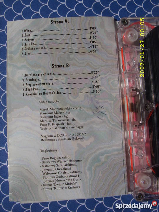 KASETA ZDROWA WODA WINO M M Wołów