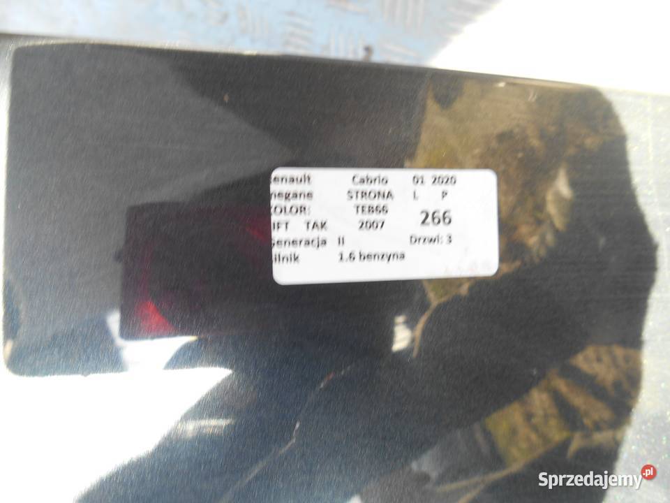 ZDERZAK TYŁ TEB66 RENAULT MEGANE II FL CC Zbierkowo sprzedam