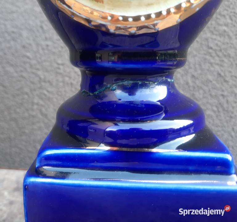 76 Zegar chodzik amfory kobalt porcelana Empire Pozostałe Tczew sprzedam