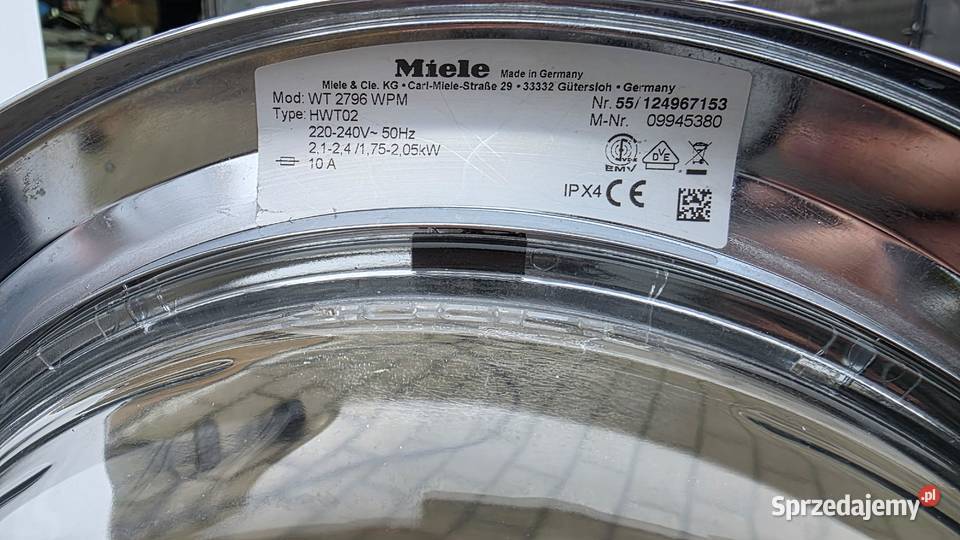 PralkoSuszarka Miele WT 2796 WPM 63 1600 obrmin sprzedam