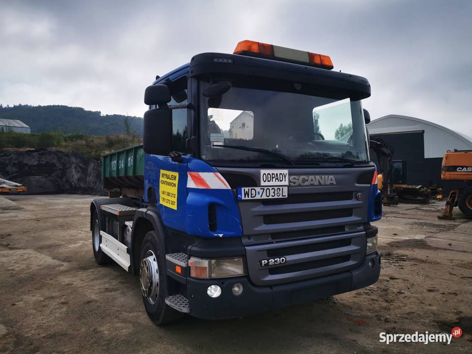 Scania p230 hakowiec wywrotka kontener 668000km