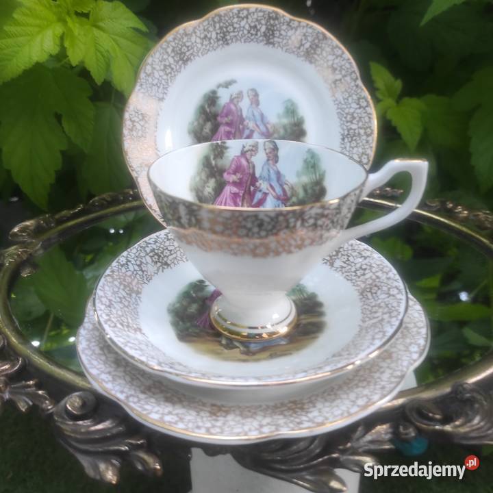 CROWN BANKBONE CHINAENGLANDTrio kolekcjonerskie łódzkie Pabianice