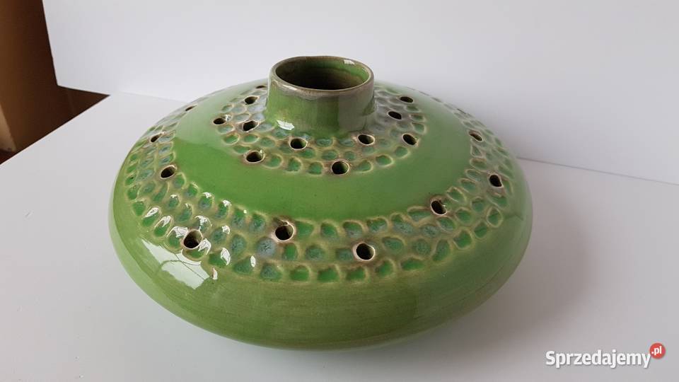 Fajansowa ikebana wazon Ogródek Włocławek fajans Dąbrowa Górnicza