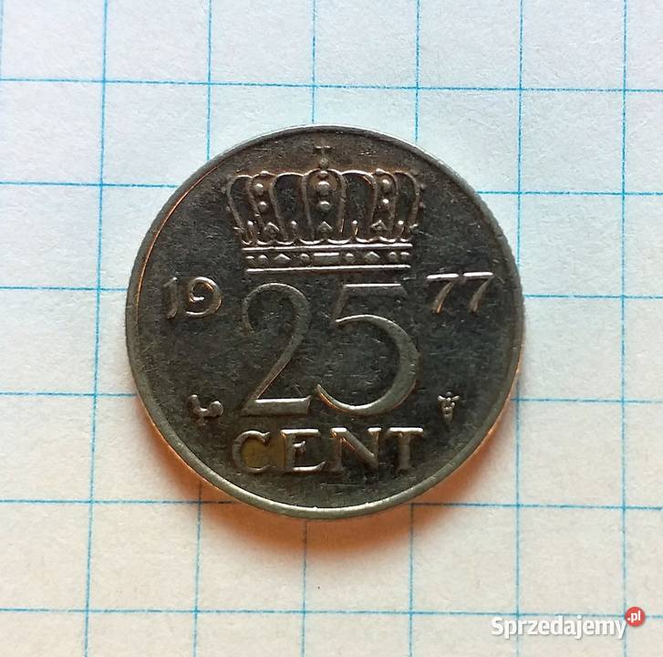 25 CENTÓW 25 CENT 1977 HOLANDIA Piszczac