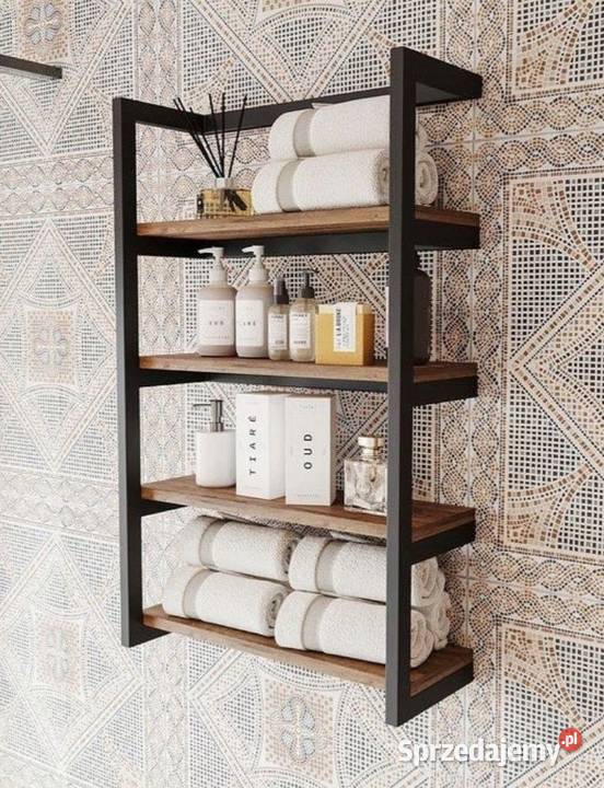 półka wisząca Dębowa dąb loft naturalne drewno Bartoszyce