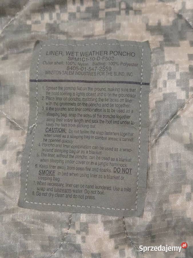 Poncho liner podpinka UCP woobie Wrocław