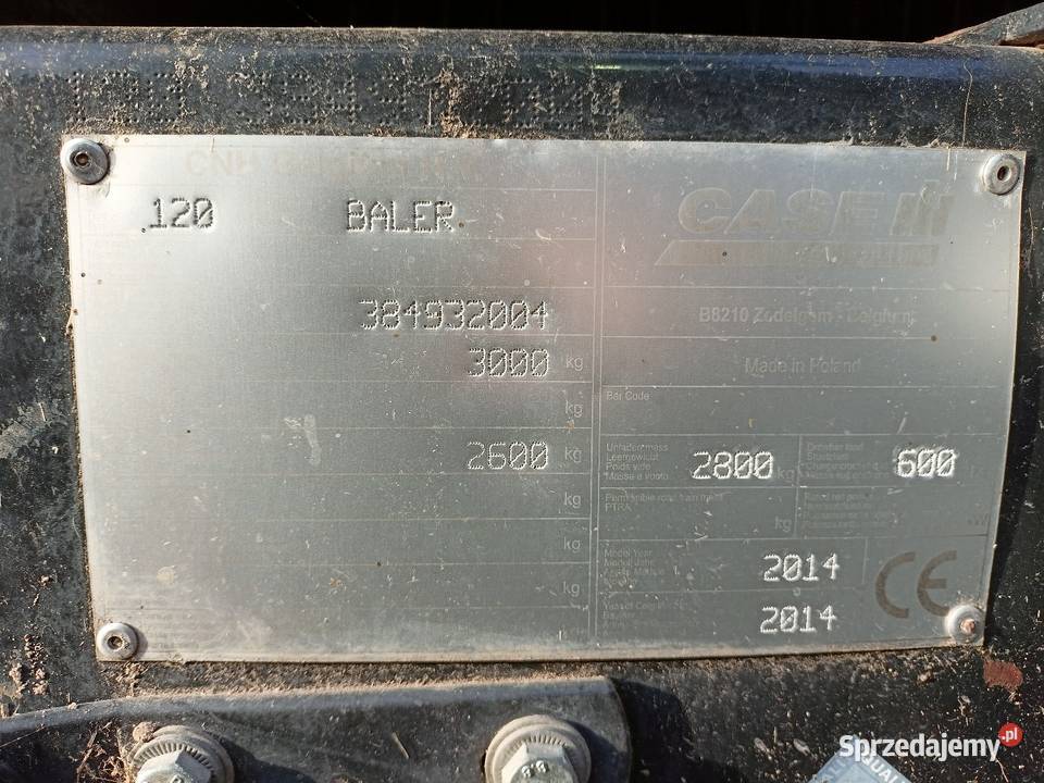 Prasa belarka Case RB 344 Czaje