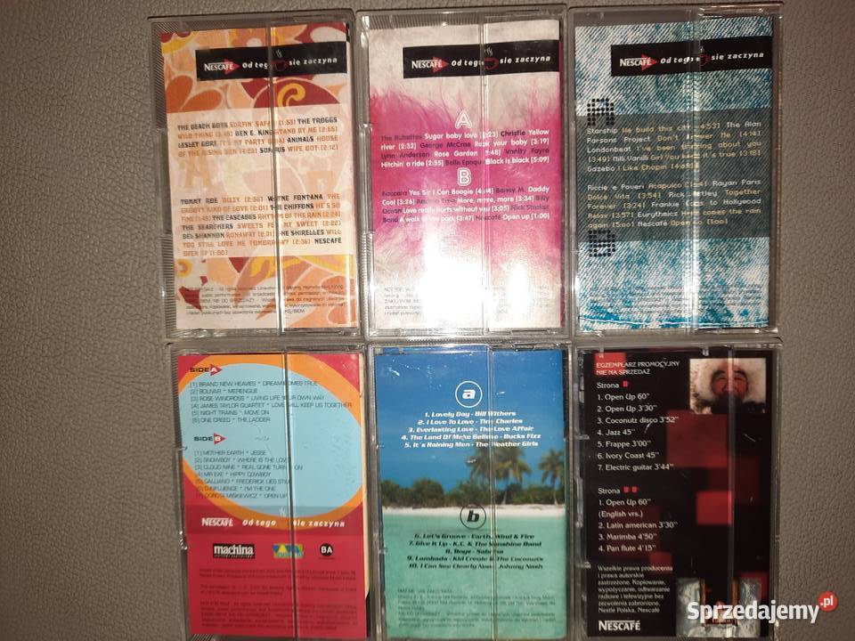 Zestaw kaset magnetofonowych NESCAF edycje Płyty i kasety Wrocław