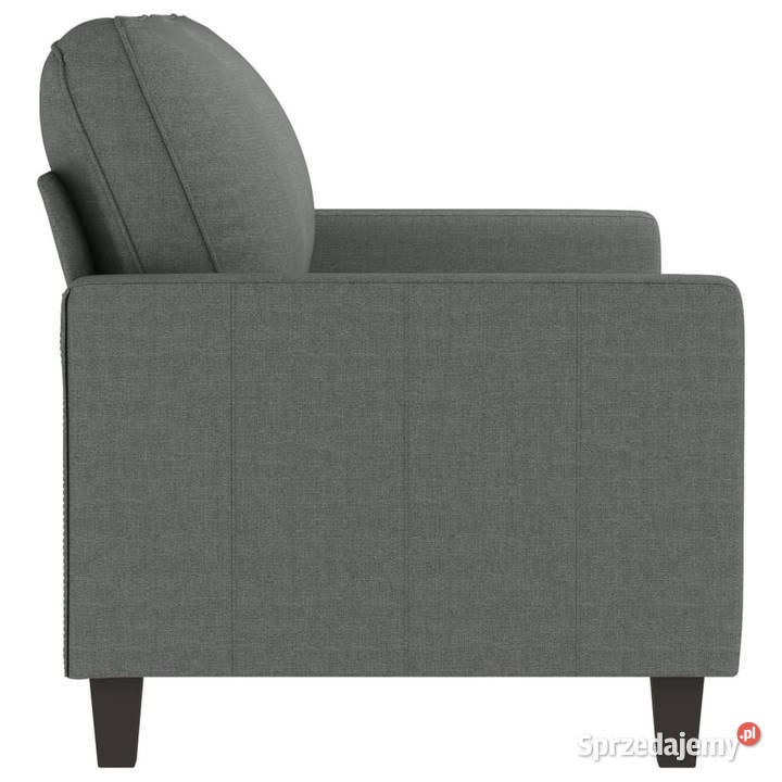 Sofa 2osobowa ciemnoszara 140 tapicerowana