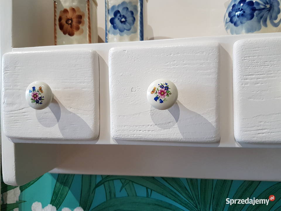 Stara szafka półka z szufladkami renowacji Trzebinia