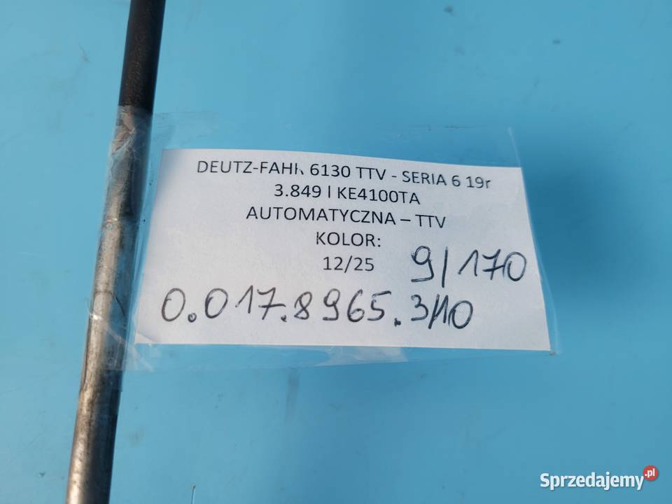 DEUTZFAHR 6130 TTV PRZEWÓD RURA ODPOWIETRZAJĄCA Kolno sprzedam