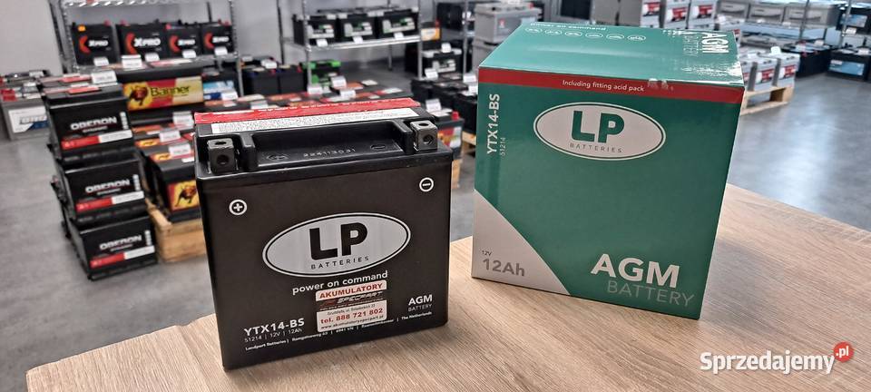 Akumulator moto Landport YTX14BS 12V 12A warmińsko-mazurskie Iława sprzedam