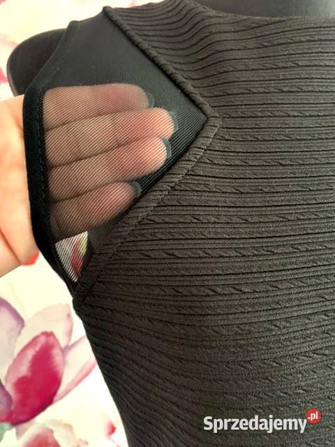 river island sukienka ołówkowa czarna siateczka Rozmiar 40(L) Choszczno