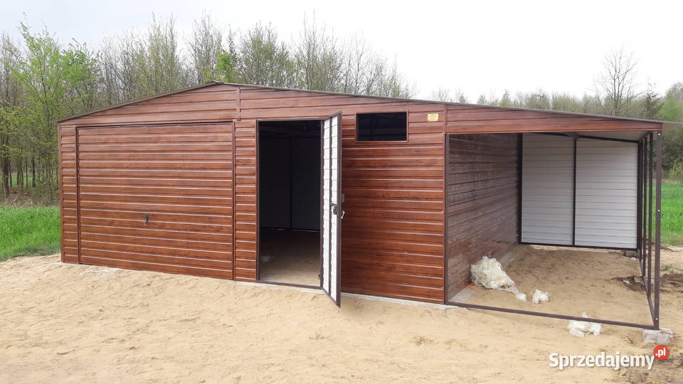 Wysoki Garaż Blaszany Magazyn Blaszany Wiata