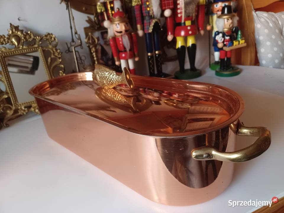 Brytfanna sygnowana miedziana wielkopolskie