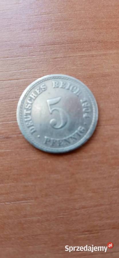 Moneta 5 pfennig 1904 r.