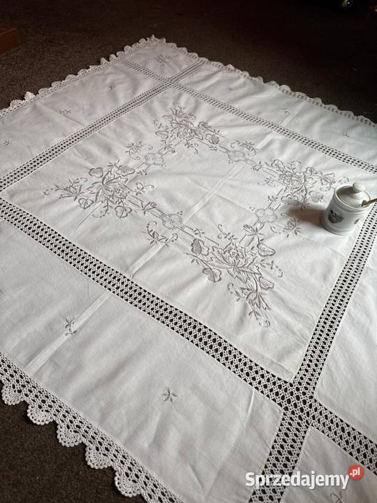 obrus szydełkowy haftowany rękodzieło Zabrze sprzedam