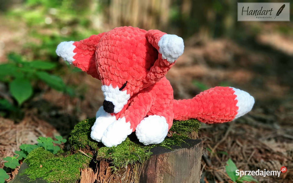 Lisek Amigurumi maskotka pluszak prezent HANDART Krotoszyn